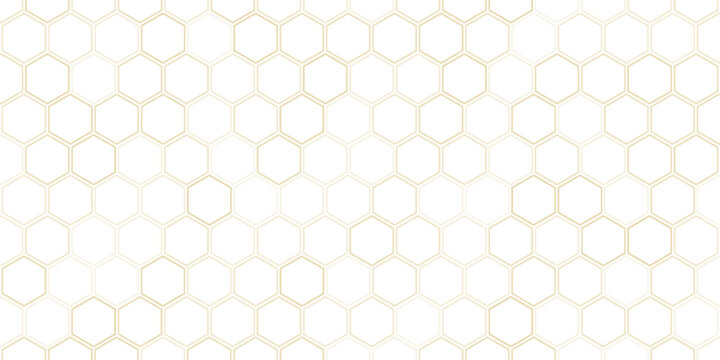  abstract yellow fill and outline honeycomb pattern vector graphic.