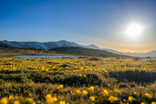 Sierra de Guadarrama al atardecer