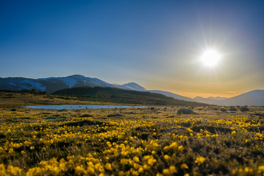 Sierra de Guadarrama al atardecer