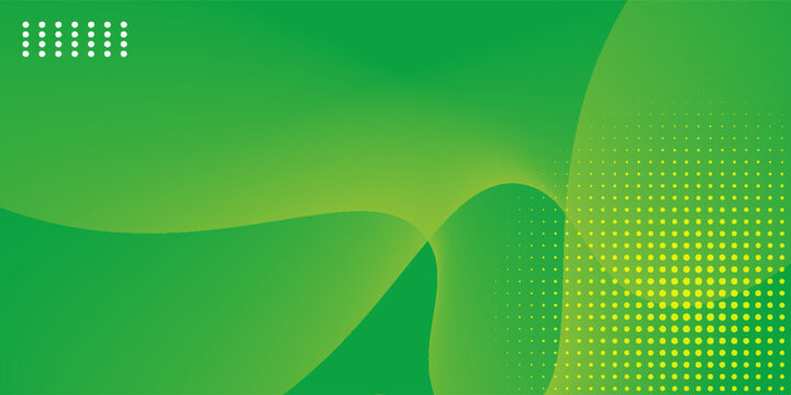Graphic green banner background with diagonal stripes and dot halftone. spring decorative