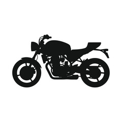 Obraz premium motorcycle silhouette on white background high quality professional