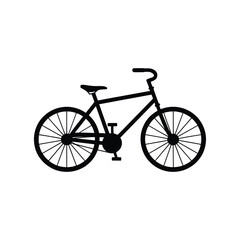 Fototapeta premium bicycle silhouette on white background high quality professional
