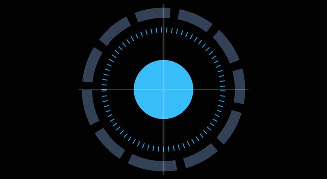 Digital hud interface circle loading animation for technology projects animation