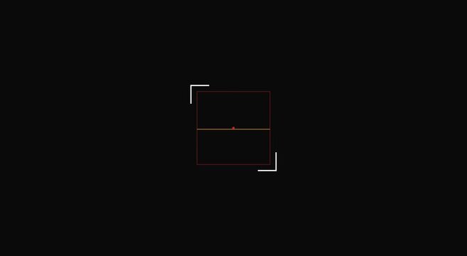 Digital hud target interface overlay with scanning motion animation