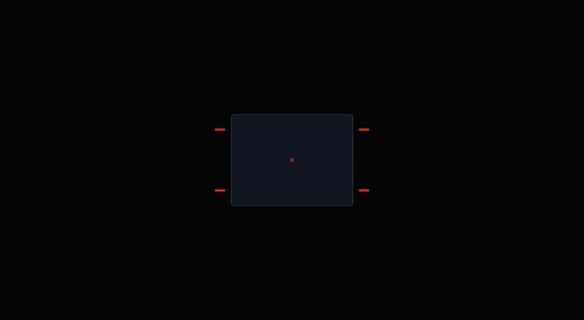 Digital hud target overlay with red reticle for sci-fi ui motion animation
