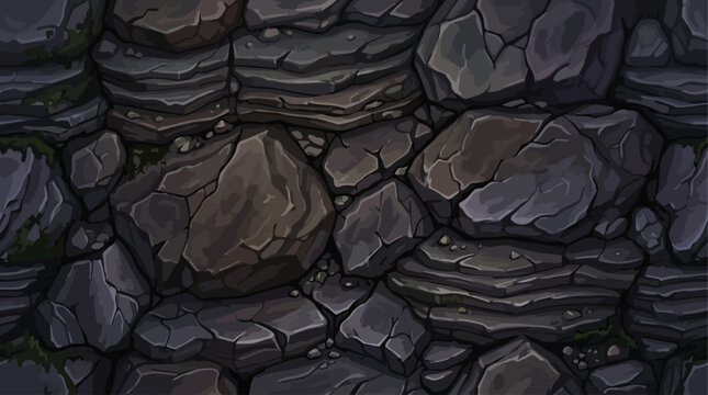Dark cartoon stone texture background