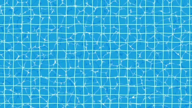 Water Surface Ripple and Pool Tile Background Loop Animation
