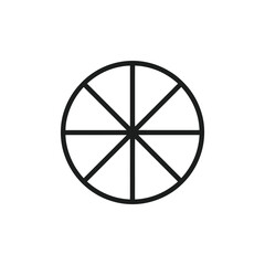 Obraz premium divided circle icon with eight segments high quality