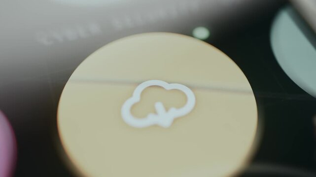 Cloud storage icon for data management