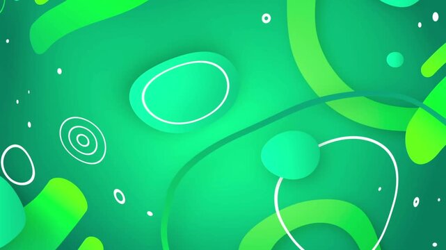 abstract green background with circles
