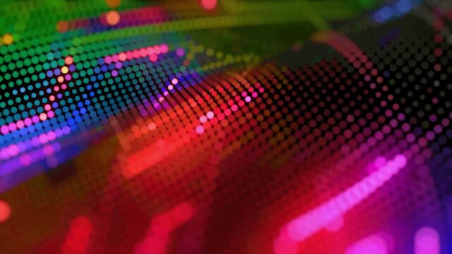 Futuristic Abstract Tech Background with Glowing Colorful Lights 4K