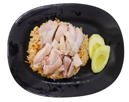 Chicken rice on transparent background, chicken rice are traditional chinese and asian delicious tasty food