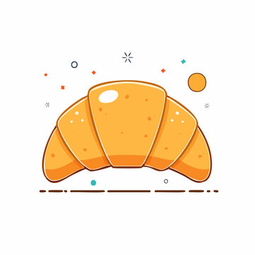 Stylized Croissant Illustration