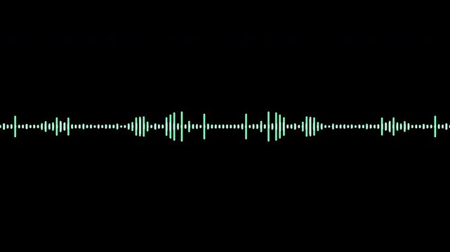Colorful audio line and waveform spectrum animation, 4k	