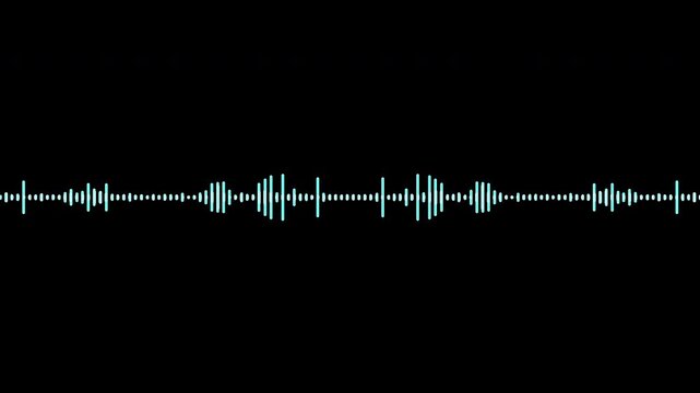 Colorful audio line and waveform spectrum animation, 4k	