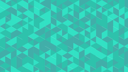 Fototapeta premium Turquoise Abstract Geometric Triangle Pattern Background with Modern Polygon Mosaic Shapes, Minimal Digital Design for Wallpaper, Branding and Creative Backdrop