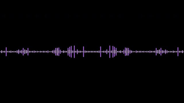 Colorful audio line and waveform spectrum animation, 4k	