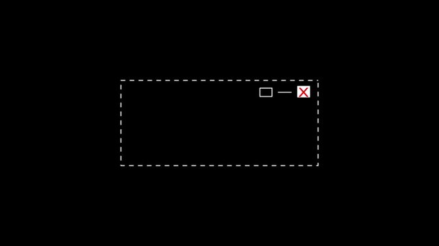 abstract rotating dotted rectangle ui design element.
