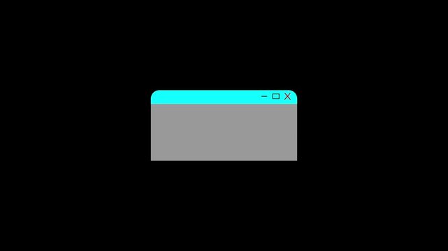 modern ui pop-up window animation with green header.