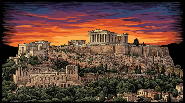 Acropolis of Athens Greece ancient citadel Parthenon