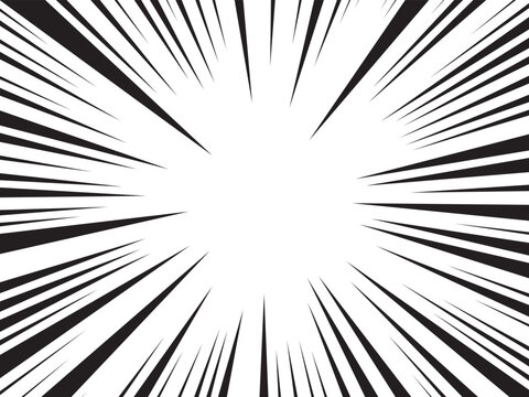 
Dynamic manga panel styled background art. Black white action lines create energetic effect. Comic book design conveys speed, motion. Great for graphic novels, web comics backgrounds.