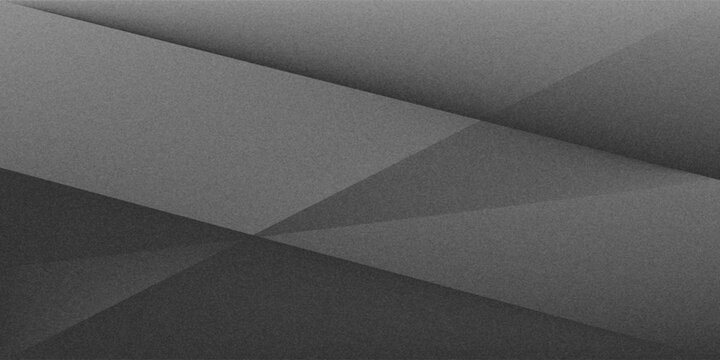 Black white dark gray abstract background. Geometric pattern shape. Line triangle polygon angle. Gradient. Shadow. Matte. 3d effect. Rough grain grungy. Design. Template. Presentation.