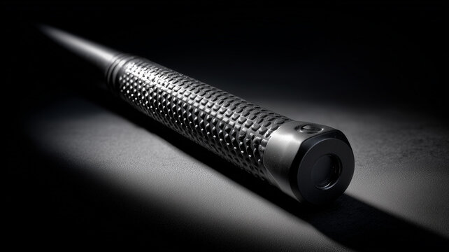 Police baton, rubber baton, black tactical baton