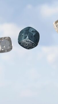 3D Dices Loop luck concept animation