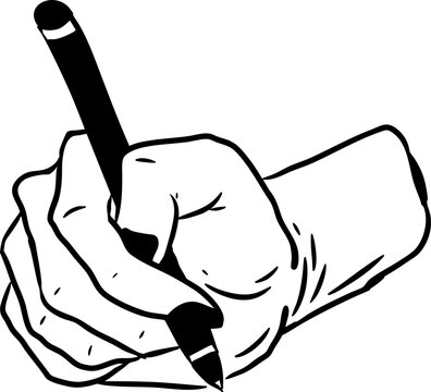 Hand Drawn Hand Writing With Pen