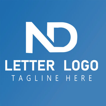 ND letter nd logo icon 