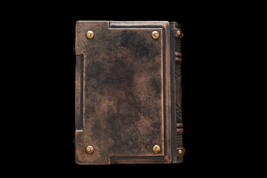 old book isolated on black