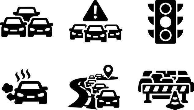 Vector icon traffic road transport