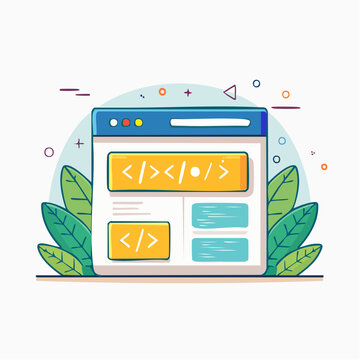 Web Development and Coding Illustration