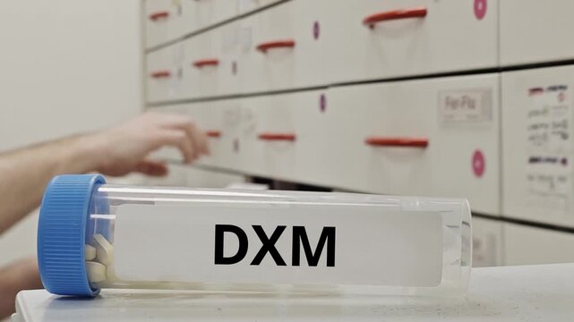 DXM tablets used as cough suppressant acting on central nervous system