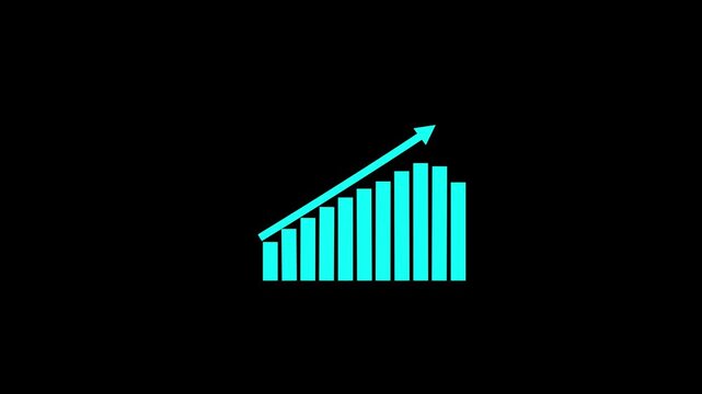 Growth, arrow up. Finance, Bar graph going up, Profit concept, positive increase chart. graph with rising up arrow and bar stats; Financial data
