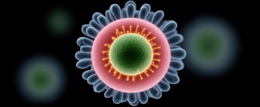 Herpes simplex virus 3D model reveals intricate structures for virology education and research.