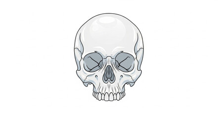 Human Skull Anatomy Medical Illustration. © Mbeji