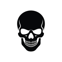 Obraz premium skull silhouette icon on white background