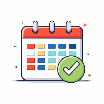 Calendar with Checkmark Icon