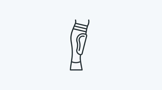 Minimalist line icon of a horse leg protection gear.