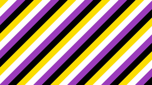 Non-binary Flag Background Vector Illustration. Non-binary Flag Striped Pattern Background for Pride Month and Non-binary Awareness