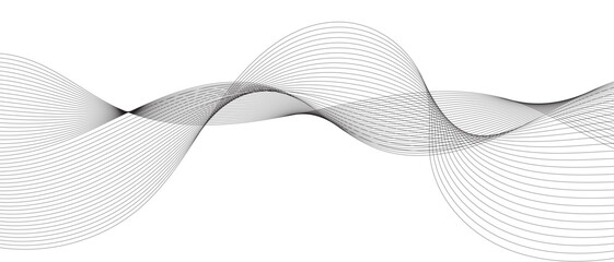 Abstract grey and white smooth swoosh wave background with modern flowing transparent line design vector. © FADED REBEL
