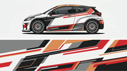 Obraz premium Car with orange and black design.
