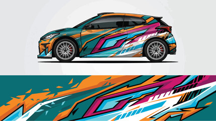 Obraz premium Colorful Car with Graphic Design 3.