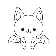 Obraz premium black and white Hand drawn illustration of cute animals perfect for coloring page