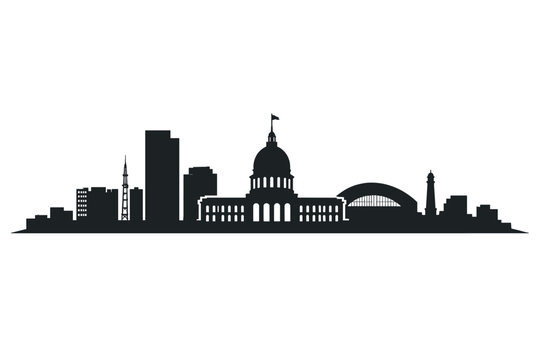 Monrovia Skyline Silhouette Vector Illustration