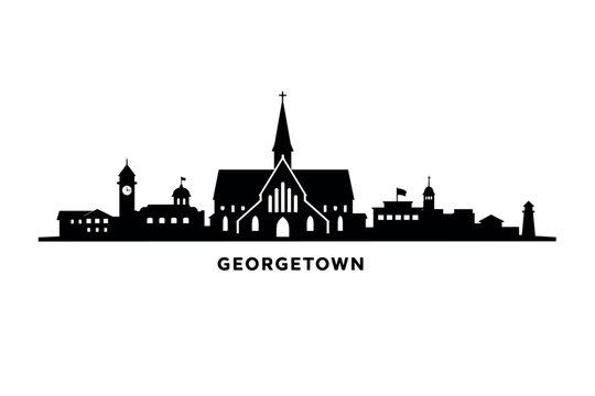 Georgetown Skyline Silhouette Illustration