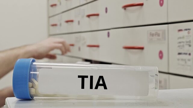 TIA treatment tablets used to prevent transient ischemic attack and reduce stroke risk