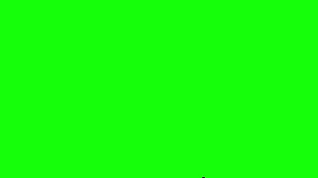 Computer mouse arrow cursor clicking with burst animation on chroma key green screen