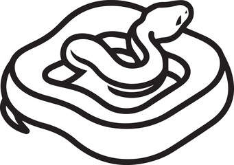 Fototapeta premium Minimalist Blood Python (Python regius) Full-Body Vector Icon – Perfect for Herpetology Education, Wildlife Conservation, Zoology Research, Snake Species Identification, Nature